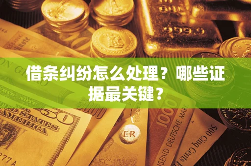 北京借条纠纷怎么处理？哪些证据最关键？