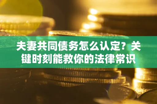北京夫妻共同债务怎么认定？关键时刻能救你的法律常识